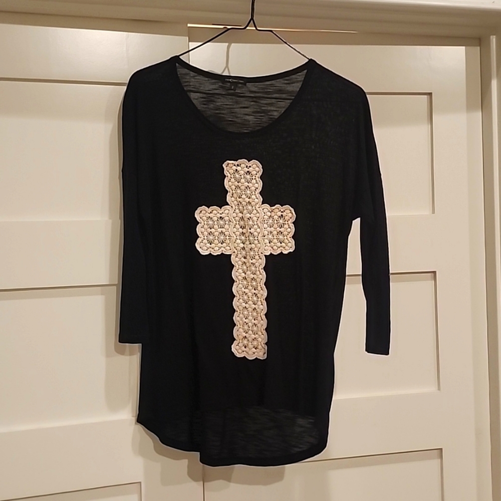 Crochet cross blouse